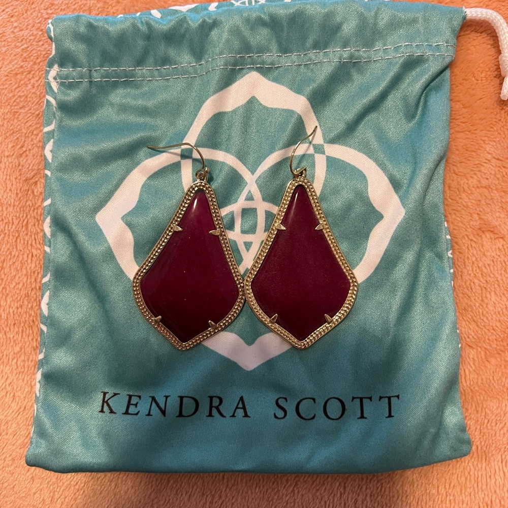 Kendra Scott Alexandra Earring Gold/maroon